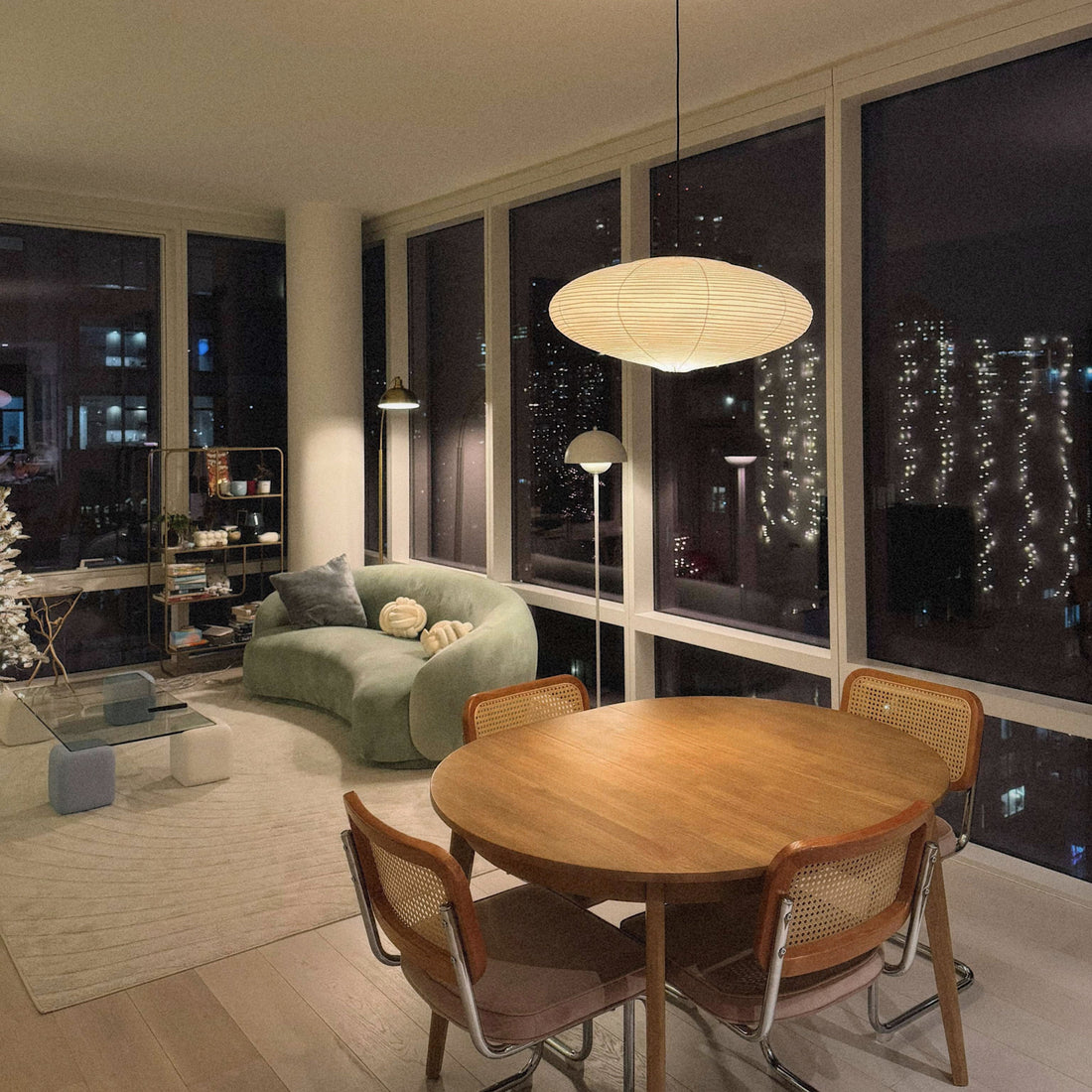 How to Style a Japanese Paper Lamp for a Cozy Living Room
