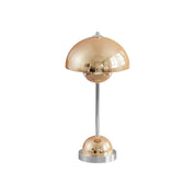 flowerpot table lamp with crystal lamp body in amber no background