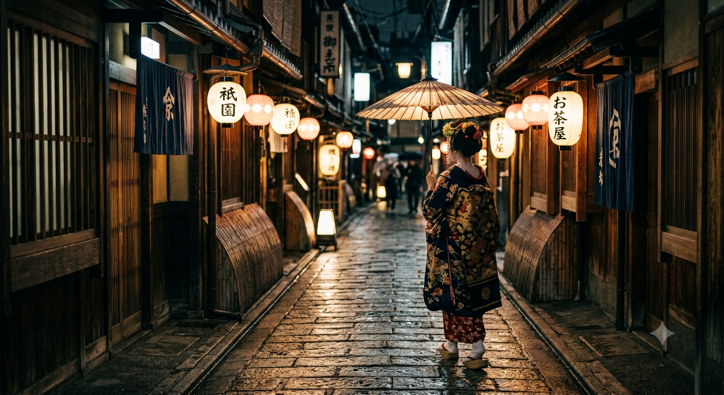 Geisha in Kyoto Old town