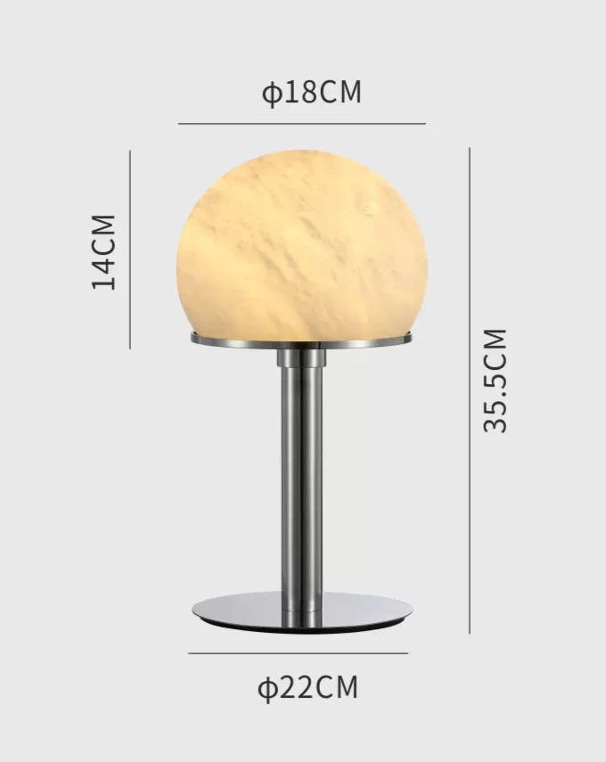 Le Moon Spanish Alabaster Stone Table Lamp