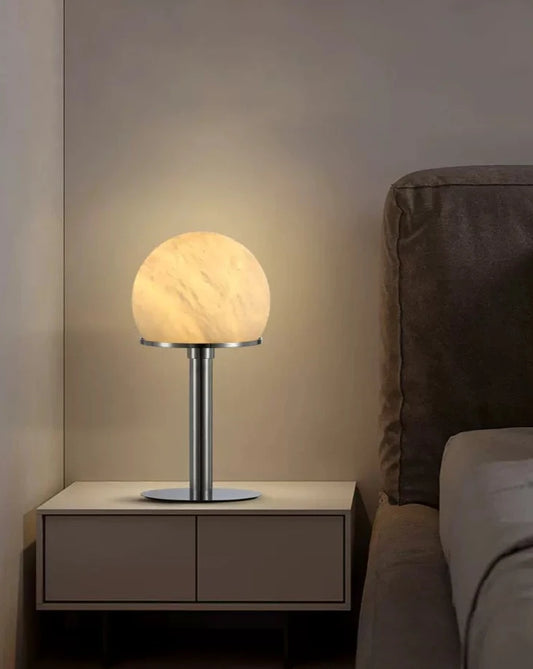 Le Moon Spanish Alabaster Stone Table Lamp