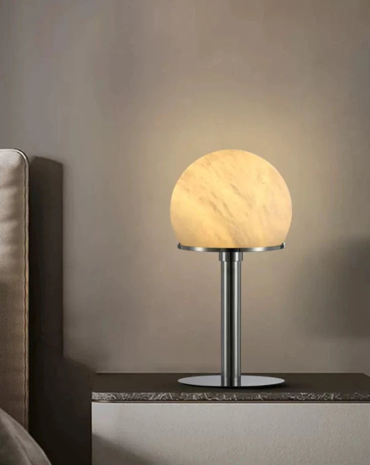 Le Moon Spanish Alabaster Stone Table Lamp