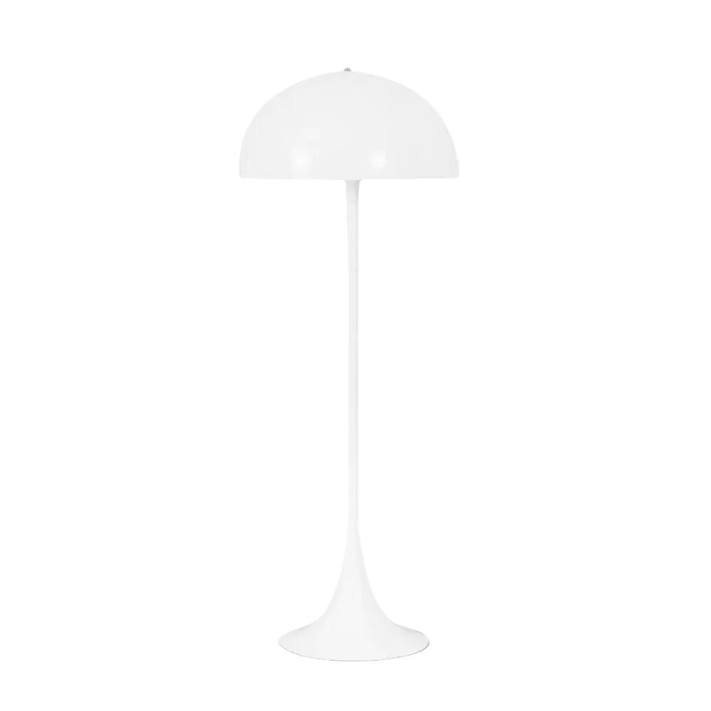 Mushroom dome floor lamp on a plain background