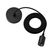 black pendant light ceiling cord set with fabric cord